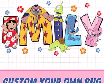 Custom Name Disneyland Stitch And Lilo Birthday Png, Disneyland Stitch Birthday Girl PNG, Disneyland Birthday Girl Png, Digital Download