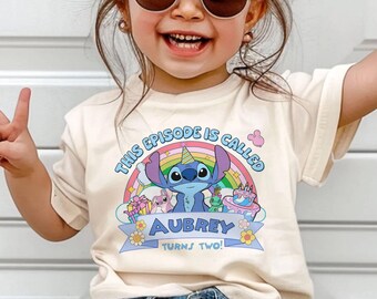 Custom Stitch Birthday Girl Shirt, Personalized Disneyland Stitch Birthday Shirt, Family Matching Birthday Stitch T-shirt, Birthday Party