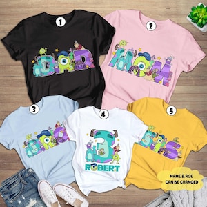 Monster Inc Family Shirt | Monster University Birthday Shirt | Mike And Sulley Shirt | Monster Family Birthday Party Shirt