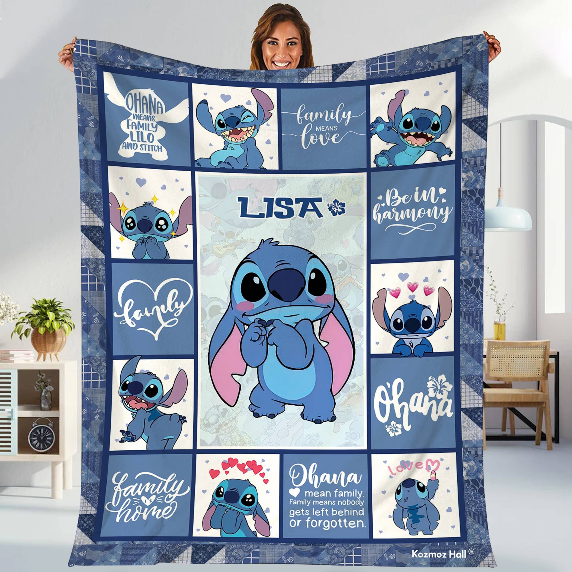 Personalized Stitch comforter with first name – MyLittleCrea