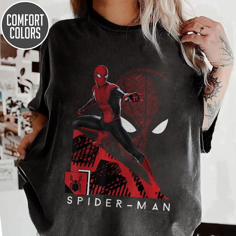 Mcu Spider-Man Far From Home T-Shirt, MCU Comic Book Tee,DisneyBirthday Party Shirt, Disneyland Trip Family Matching Outfits image 1