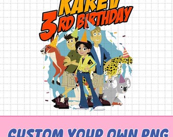Personalized Wild Kratts Birthday PNG, Wild Kratts Family Matching PNG, Wild Kratts Boys Family Birthday Digital Download