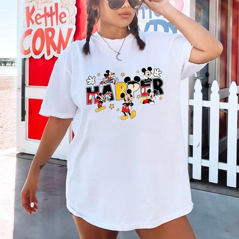 Custom Name Disneyland Mickey Mouse Shirt, Mickey Family Matching Shirts, Mom Dad Disneytrip Shirt, Personalized Mickey Mouse Birthday Tee image 5