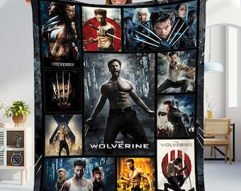 Wolverine Blanket | James Howlett Logan Wolverine Fleece Blanket | Wolverine X-men Superhero Throw Blanket for Bed Couch Sofa
