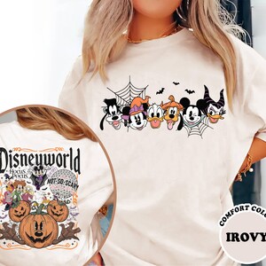 Two-sided Disneyworld Est.1971 Halloween Shirt,Comfort Colors Not So Scary Mickey And Friends Tee, Halloween Matching, Disneyland Halloween