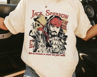 Retro Captain Jack Sparrow Pirates Of The Caribbean Shirt | Pirates Life For Me Dead Men Tell No Tales | Mickey Pirate Tee