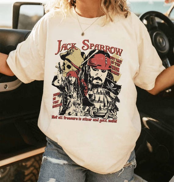 Retro Captain Jack Sparrow Pirates of the Caribbean Shirt Retro Captain Jack Sparrow Pirates of the Caribbean Shirt