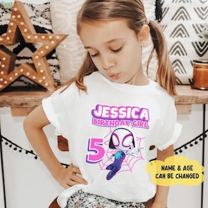 Personalized Spidey Ghost Spidey and His Amazing Friends Shirt, MCU Superhero Birthday Shirt, Spiderman Family Matching Shirt