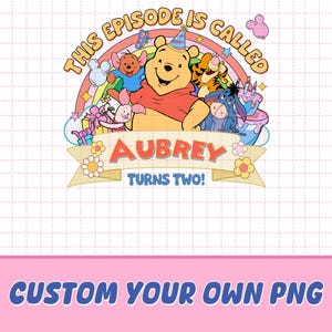 Personalized Pooh and Friends Birthday Png, Winnie The Pooh Family Matching Png, Disneytrip 2025 Pooh Bear Birthday Png,  Digital Download