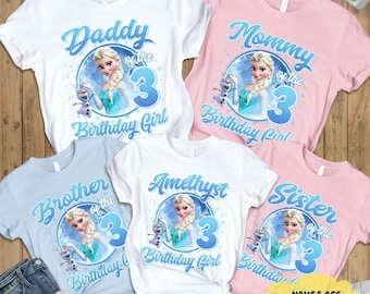 Elsa Personalized Frozen Birthday Shirt, WDW Princess Elsa Shirt, Disneyworld Frozen Birthday Shirt, Snowmen Olaf Frozen Shirt