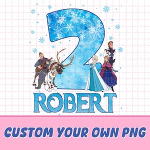 Disneyland Frozen Birthday PNG, Custom Elsa And Anna Birthday Png, Disneyland Princess Png, Family Matching Birthday Gifts, Digital Download