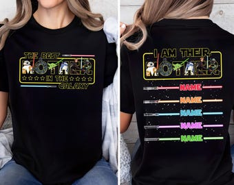 Camiseta personalizada "Soy su madre" / Camiseta de Star Wars para mamá / Camiseta de Star Wars para madre, Camiseta personalizada con sables de luz, Camiseta para mamá