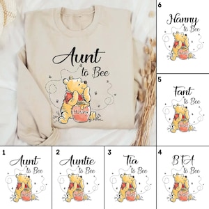 Pooh Bear Aunt to Bee Shirt | Winnie The Pooh Shirt |  Aunt to Bee Shirt Pooh Mommy Shirt Family Matching Tee Funny Mom Tee New Mom Gift Tee