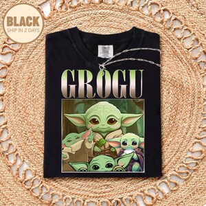 Camiseta cómoda Grogu de StarWars, camiseta Grogu, camiseta Grogu de StarWars, camiseta Grogu de StarWars The Mandalorian, camiseta con globo de Mickey Baby Yoda imagen 2