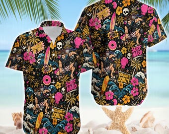 Funny Dungeon Crawler Carl Hawaiian Shirt, Fantasy Novel Aloha Shirt, Princess Donut Approved Tropical Shirt, Goddamit Donut Button Up Tee