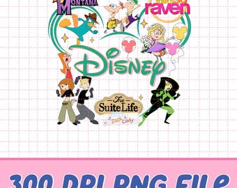 Personajes de dibujos animados de Disneyland, Hannah Montana, Lizzie McGuire, Phineas, Ferb, Perry, Kim Possible (PNG), DisneyTrip Family (PNG), Descarga digital