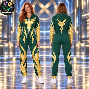 X-Men Jumpsuit Costume, Wolverine Cyclops Rogue Jean Grey Beast Onesie, Superhero Team Halloween Cosplay, Comic Movie Party Outfit image 4