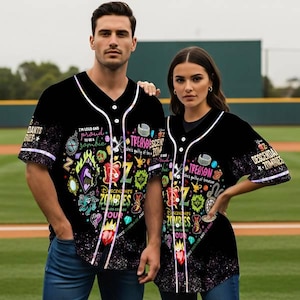 DisneyChannel The Rise Of Red Characters Baseball Jersey,Descendants Zombies World Tour,Descendants Music Concert Festival Baseball Shirt
