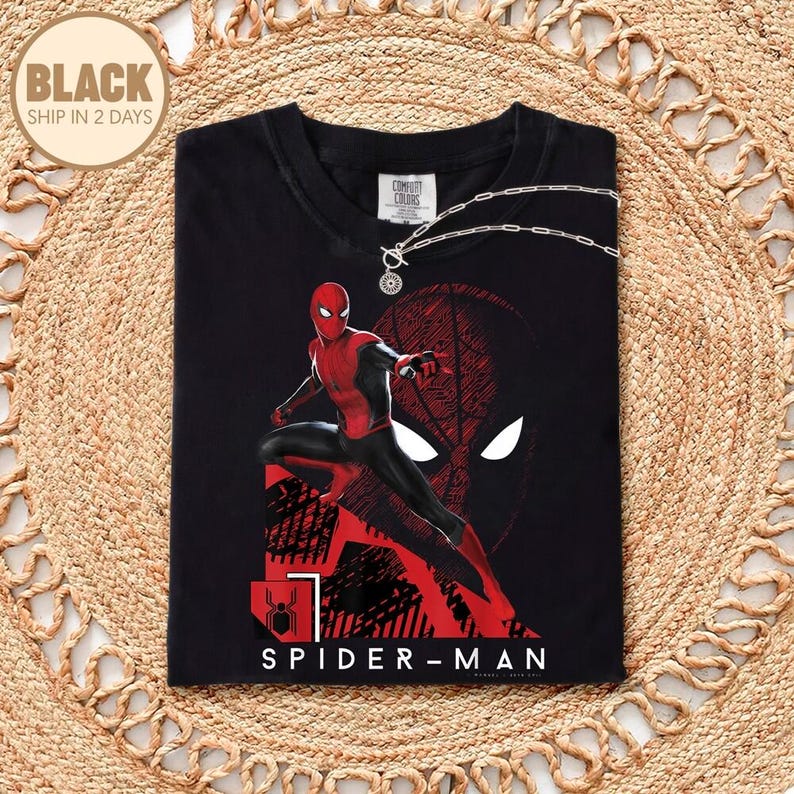 Mcu Spider-Man Far From Home T-Shirt, MCU Comic Book Tee,DisneyBirthday Party Shirt, Disneyland Trip Family Matching Outfits image 2