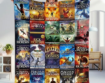 Rick Riordan Books Percy Jackson Blanket | Percy Jackson & the Olympians Fleece Blanket | Camp Half Blood  Blanket