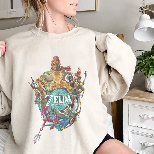 Légende de Zelda Tears of the Kingdom Shirt | Chemise Légende de Zelda | Souffle de la chemise sauvage | Chemise Zelda Korok | Chemise Hyrule Flora