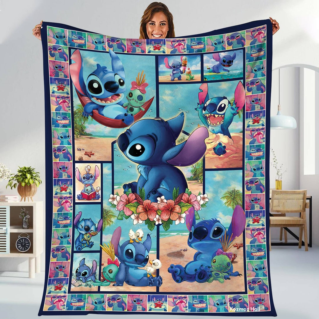Stitch Blanket Lilo Stitch Fleece Blanket Stitch Birthday Gifts