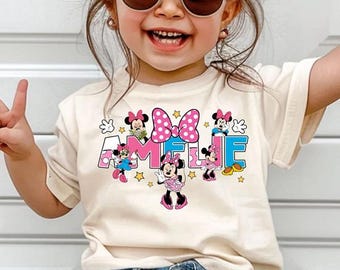 Custom Name Disneyland Minnie Mouse Shirt, Minnie Family Matching Shirts, Mom Dad Disneytrip Shirt, Personalized Mickey Mouse Birthday Tee