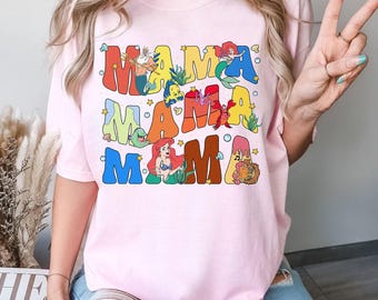 Disneyland Mama The Little Mermaid Shirt | Mermaid Mom Shirt | Disneyworld Mother Day Shirt | Gift For Mom | Disneyland Vacation Tee