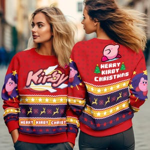 Kirby Christmas Sweater Etsy