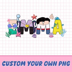 Personalized Little Mermaid Birthday PNG, Custom Name Ariel Princess Birthday Png, Birthday Girl Trip Png, Magic Kingdom, Digital Download