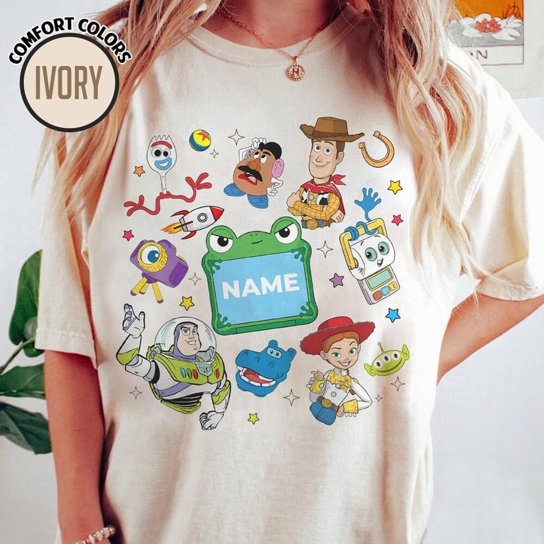 Chemise du film Toy Story 5, Lilypad Buzz l'Éclair Woody Jessie Toy Story Land, vous avez un ami en moi, chemise assortie pour la famille image 2
