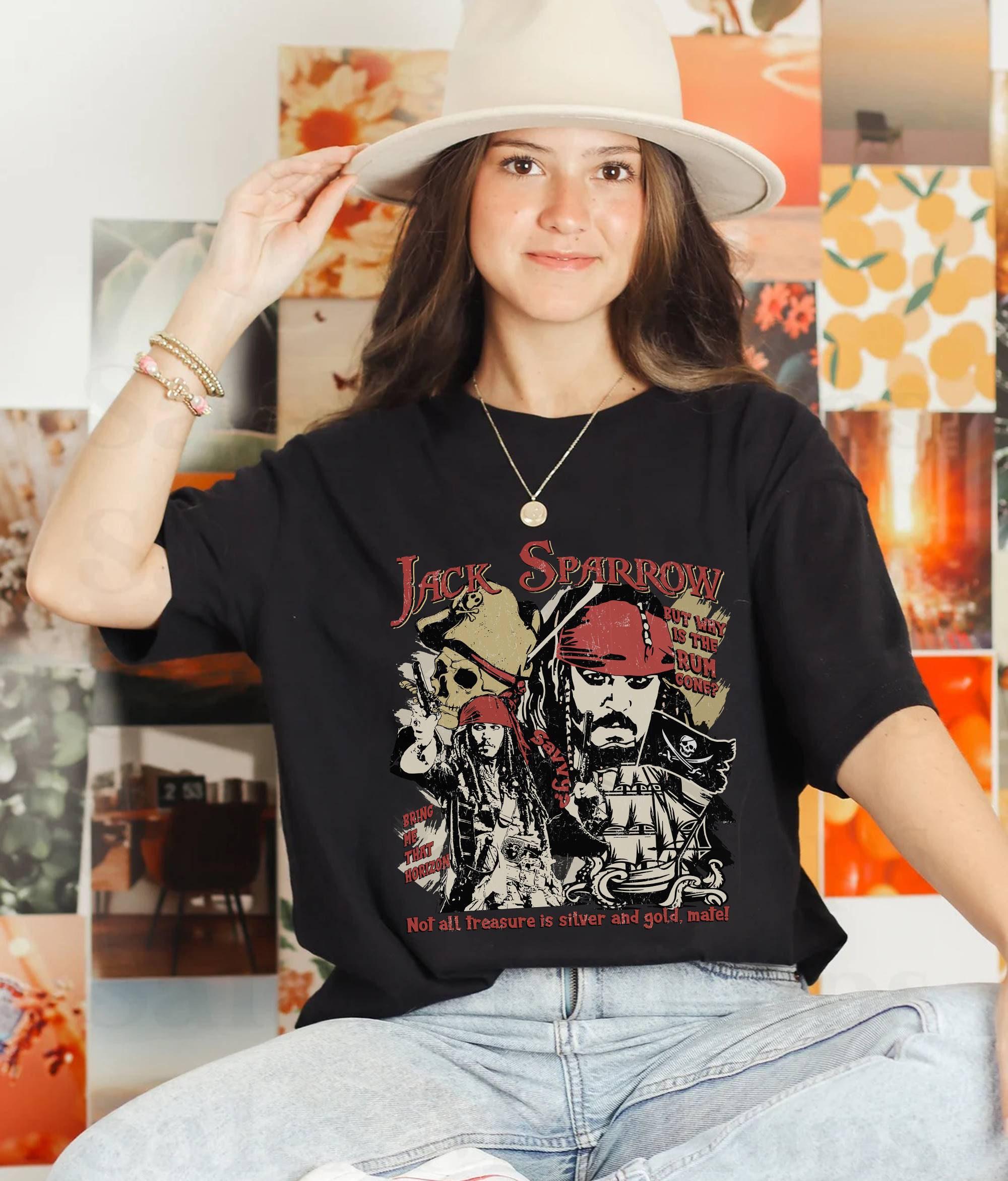 Retro Captain Jack Sparrow Pirates of the Caribbean Shirt