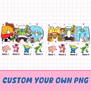 Personalized Toy Story Dad Mom PNG, Toy Story Fathers Day Png, Family Toy Story Matching Png, Fathers Day Gift, Digital Download