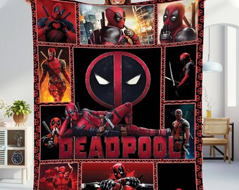 Deadpool Mcu Blanket | Deadpool Wade Wilson Blanket | Deadpool Avengers Superhero Throw Blanket for Bed Couch Sofa