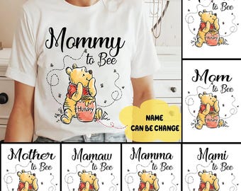 Mommy To Bee Sweatshirt, Pregnancy Reveal Sweatshirt,New Mom Gift, Pooh Mommy Sweatshirt, Cute Mom Sweatshirt, Gift for Mom, Mama Sweatshir