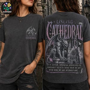 Bartholomew The Knight And The Moth Inspired Tee, Gothic Fantasy Book Merch, Aisling Cathedral, The Knight and the Moth Tee, Romantasy Gift image 1
