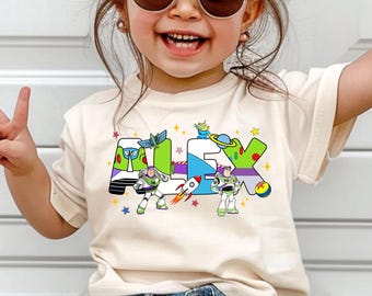 Disneyland Buzz Lightyear Custom Name Shirt, Personalized Toy Story Birthday Name Shirt, Toy Story Birthday Shirt, Family Birthday Matching