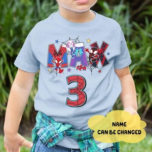 Personalized Spider-Man and His Amazing Friends Shirt Spider Man Birthday Shirt Superhero Family Birthday Shirt image 1