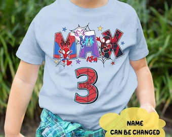 Personalized Spider-Man and His Amazing Friends Shirt Spider Man Birthday Shirt Superhero Family Birthday Shirt