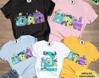 Monster Inc Family Shirt | Monster University Birthday Shirt | Mike And Sulley Shirt | Monster Family Birthday Party Shirt