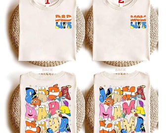 Mom Dad Finding Nemo Themed Shirt, Pixar Finding Nemo Family Matching Tee, Marlin Dory Darla Bruce Nemo Squirt, Mother Father's Day Gift