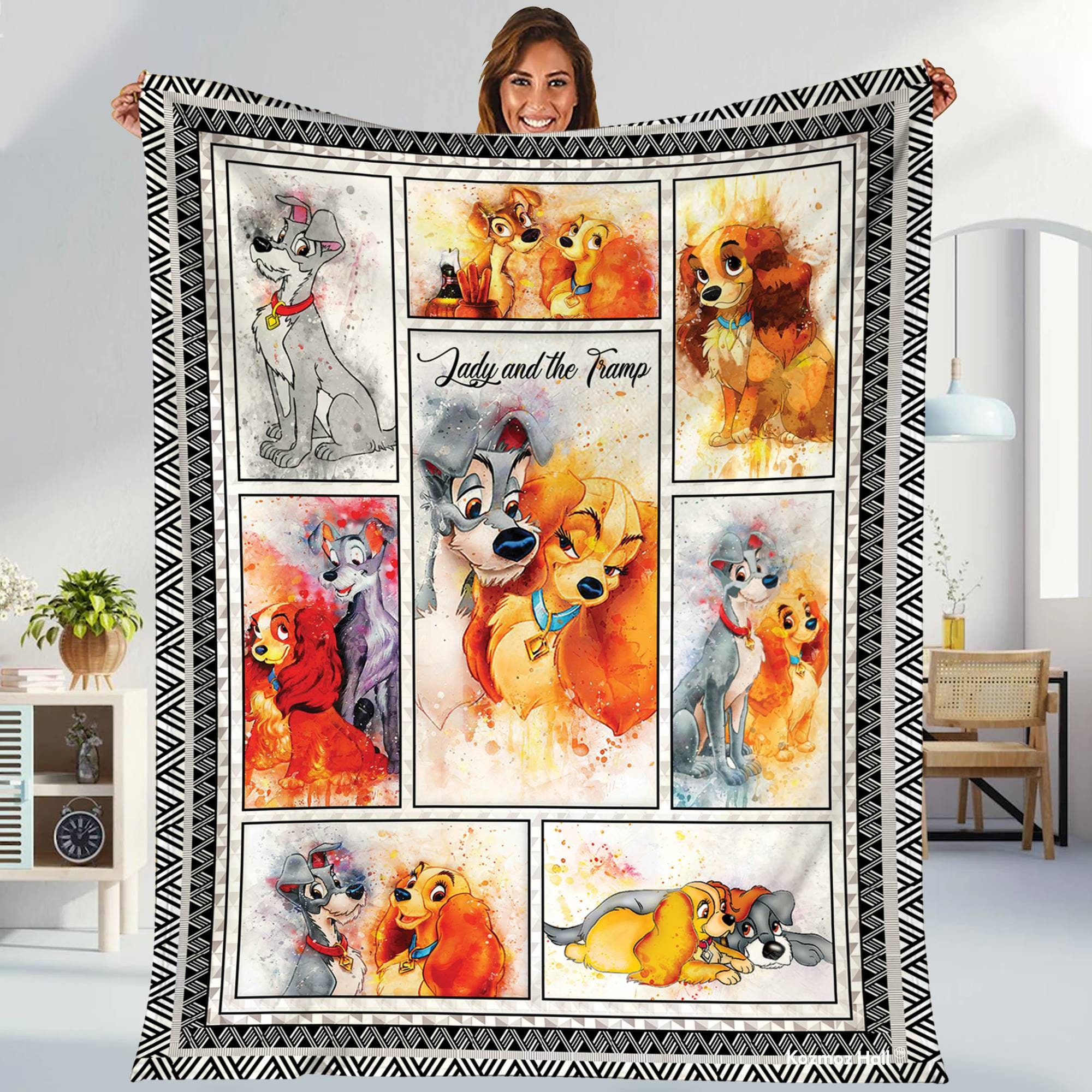 Lady and the tramp fleece blanket hotsell