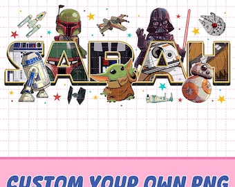 Personalize Starwars Birthday PNG, Custom Name Starwars Family Png, Family Birthday Png, Dad Mom Matching Png, Starwars Png Digital Download