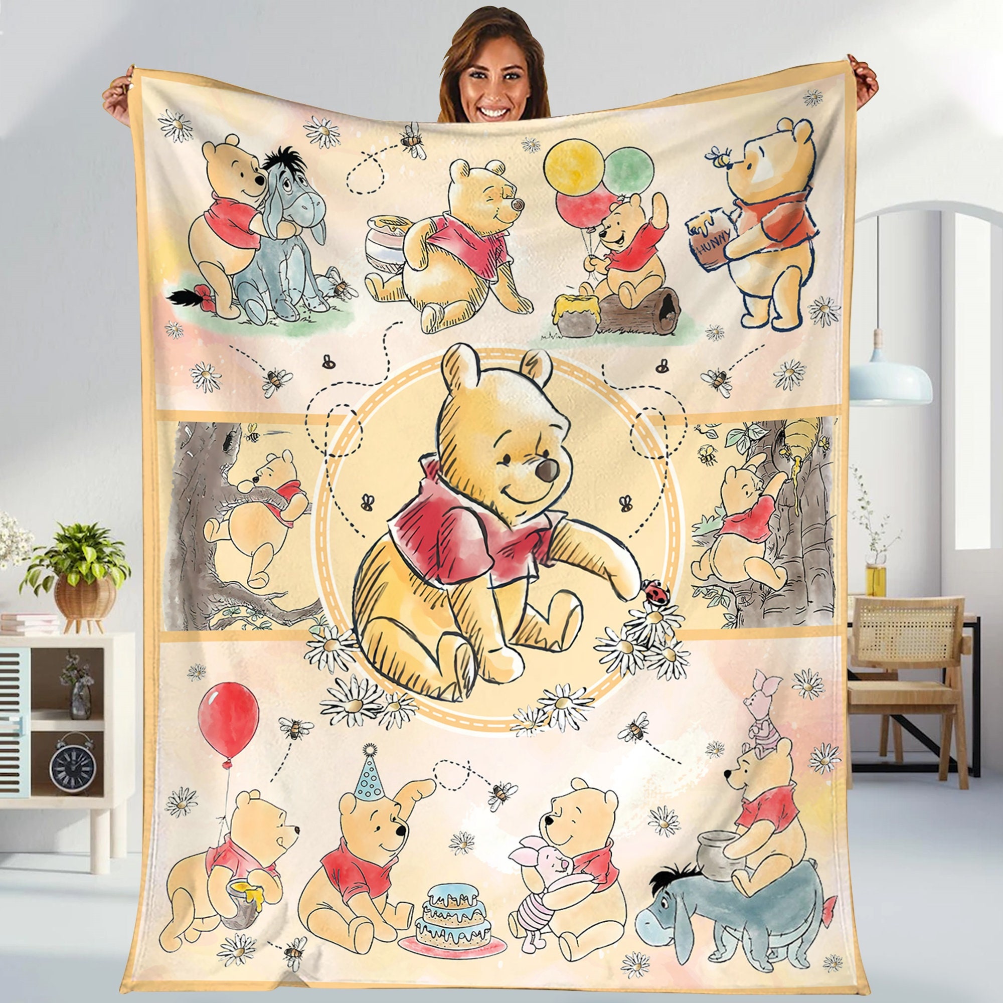 Winnie the pooh blanket adult hotsell