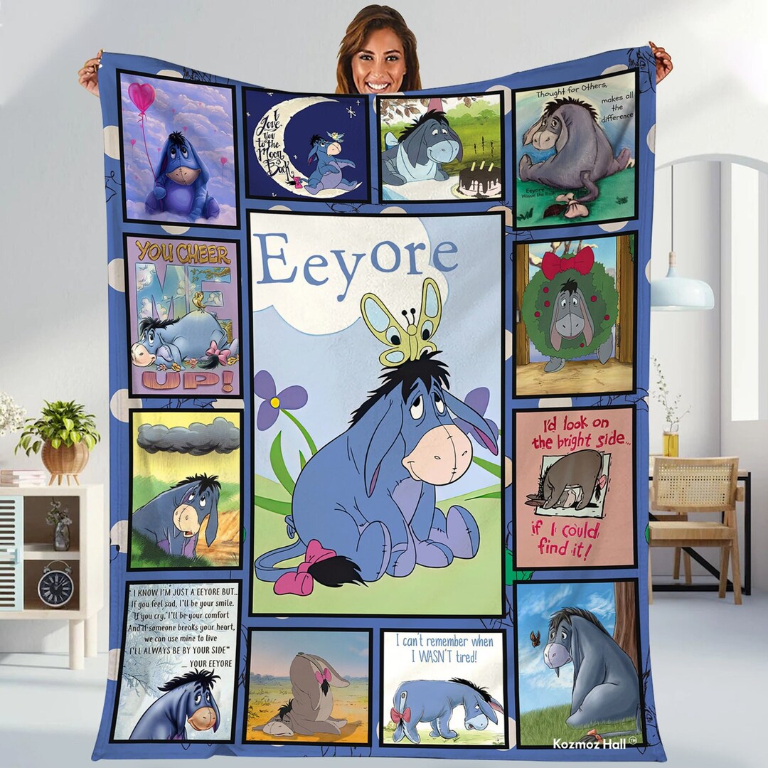 Eeyore Blanket Winnie the Pooh Eeyore Fleece Blanket Pooh Bear Throw