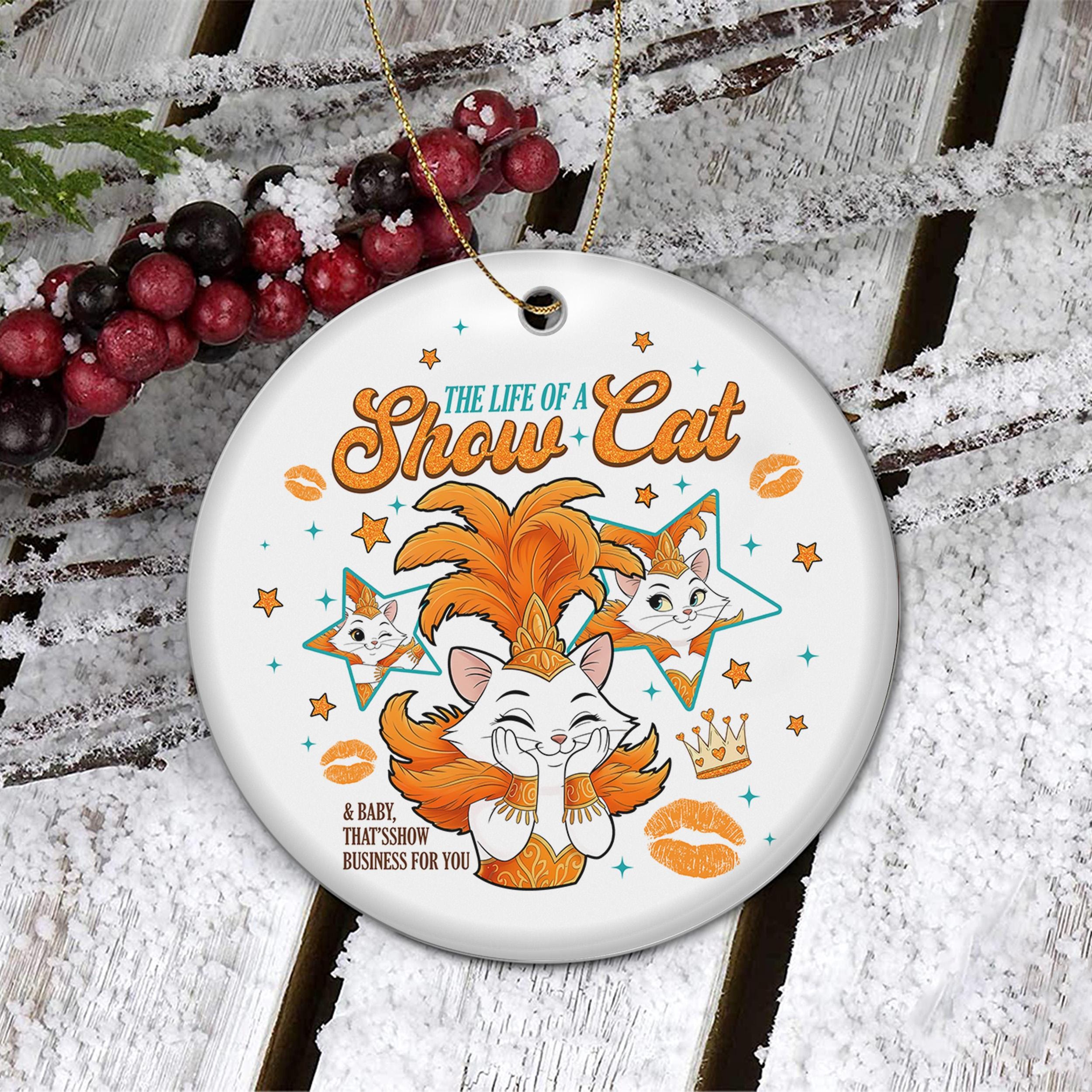 Discover The Life of A ShowCat Christmas Ornament, Showgirl Cat Ornament, Aristocats Marie Cat Ornament, Disney Marie Cat