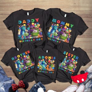 Monsters University Shirt Mike Wazowski James Sullivan Shirt Monsters Birthday Shirt Disneyland Family Shirt Family Birthday Shirt
