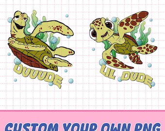 Father And Son Png | Dude Lil Dude Png |Finding Nemo Father Son Png | Finding Nemo Turtle Png | Father Day Png | Digital Download