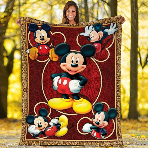 Mickey and Friends Blanket Mickey Mouse Fleece Blanket Mickey Minnie Mouse Magic Kingdom Throw Blanket Etsy