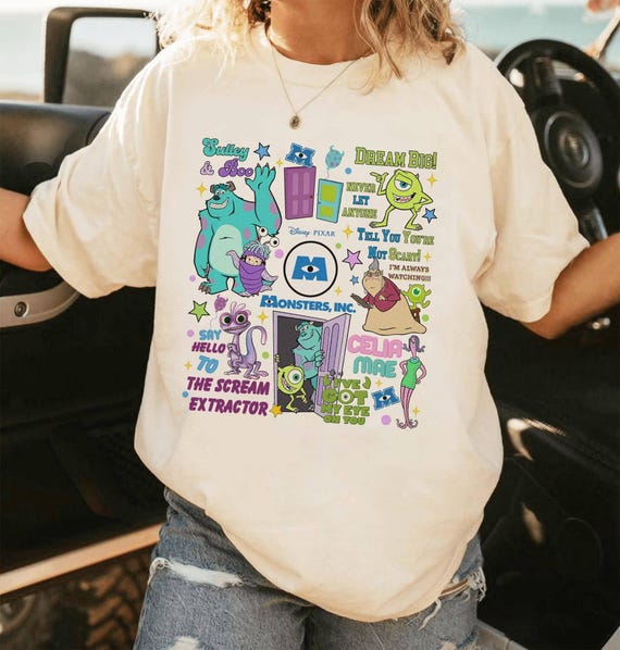 Vintage Monster Inc Shirt | James Sullivan Mike Wazowski Shirt